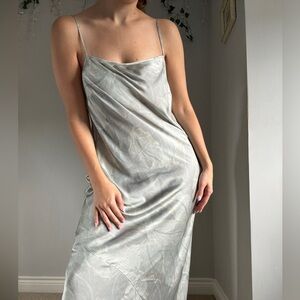 Aritzia Wilfrid Floral Green Maxi Dress